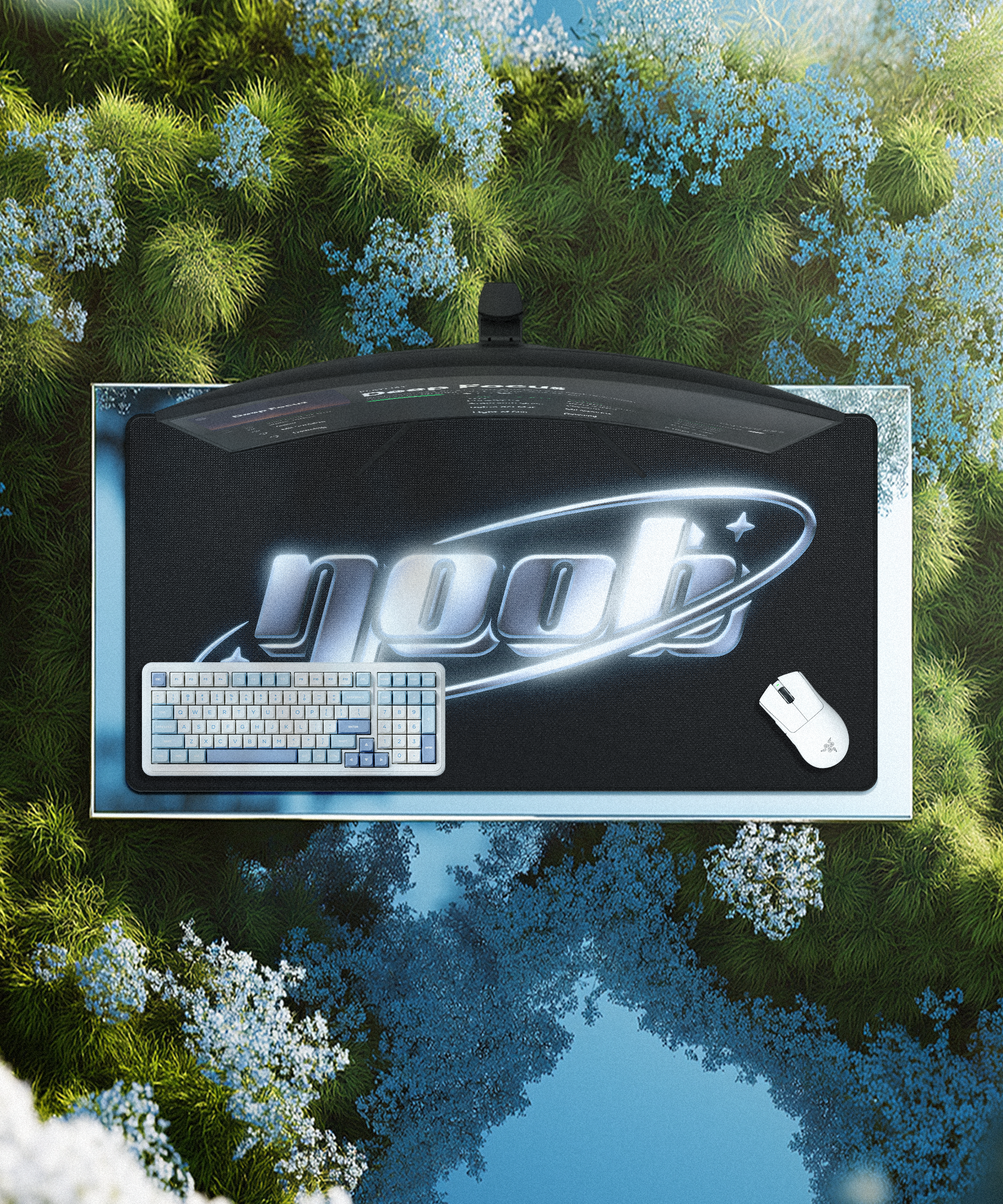 Vibrant Noob Chromatic gaming mousepad with a colorful design.