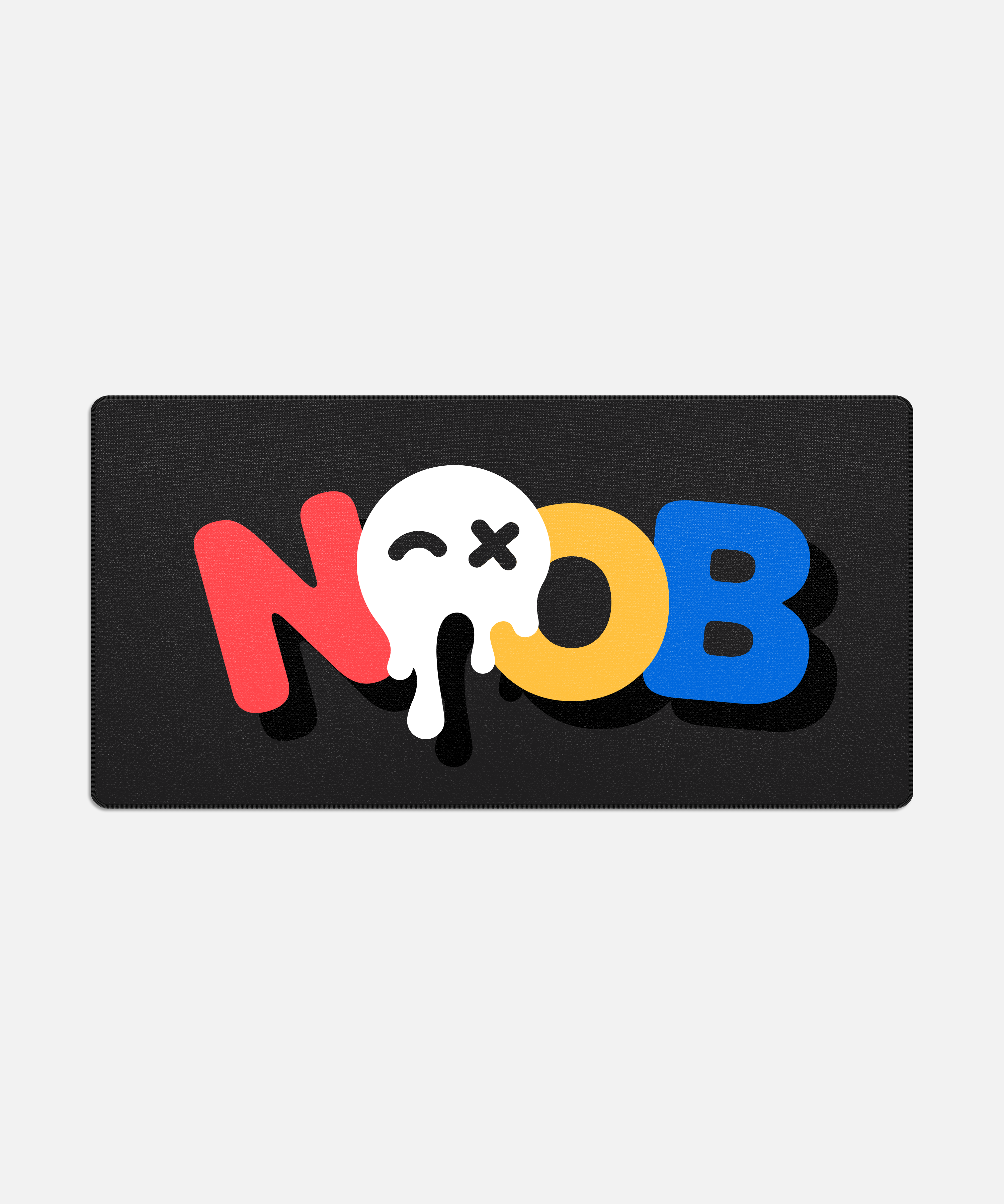 NOOB / The Mouse Pad Company Poly Logo in black featuring Duraglyde™ fabric for exceptional control with extreme durability.