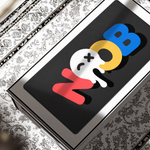 NOOB / The Mouse Pad Company Poly Logo in black featuring Duraglyde™ fabric for exceptional control with extreme durability.