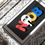 NOOB / The Mouse Pad Company Poly Logo in black featuring Duraglyde™ fabric for exceptional control with extreme durability.