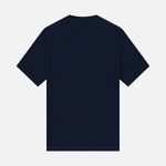 NOOB Multi Logo back of navy t-shirt.